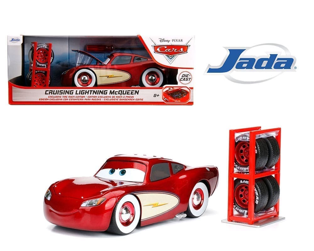 Jada 1:24 Crucero Rayo McQueen con Tire Rack - Pixar Disney Cars