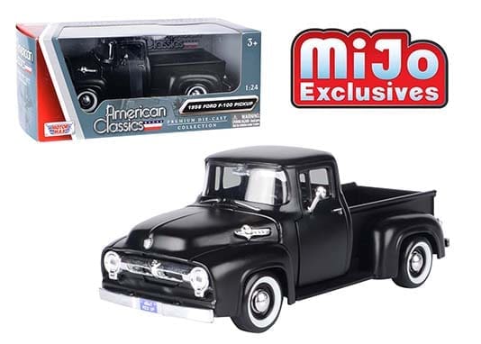 Camioneta Ford F-100 de 1956 Motormax a escala 1:24 (con neumáticos de cara blanca) – Clásicos americanos