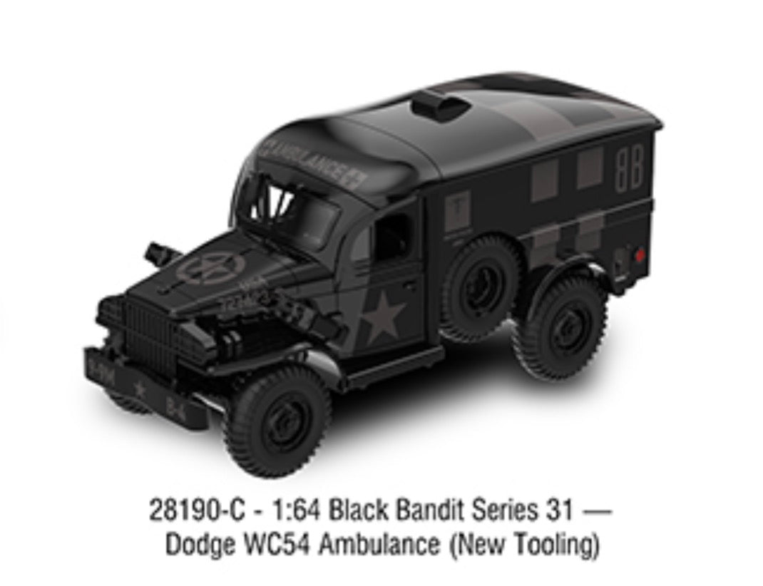 Greenligth 1:64 Black Bandit Series 31 - Dodge WC54 Ambulance
