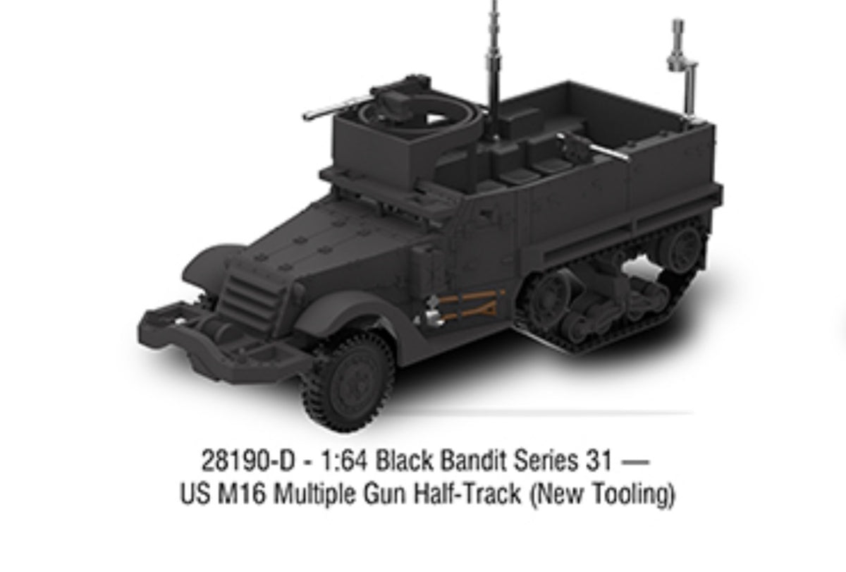 Greenligth 1:64 Black Bandit Series 31 - US M16 Multiple Gun Half-Track