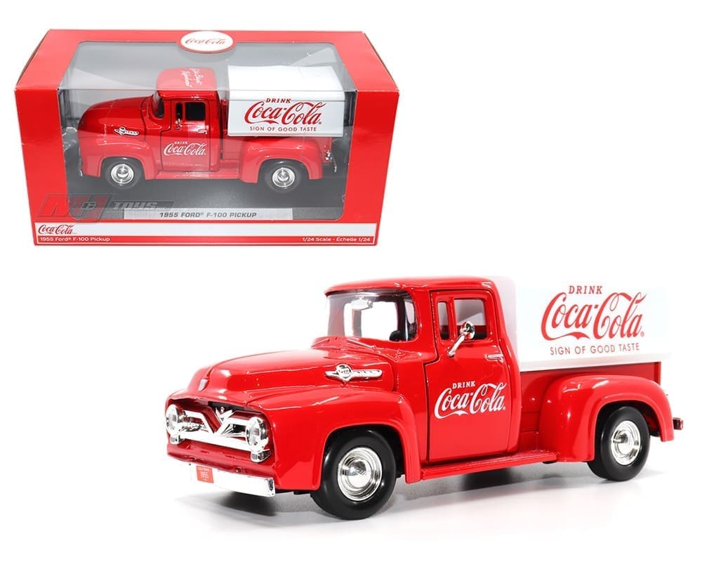 Motor City Classics 1:24 Coca-Cola 1955 Ford F-100 Pickup Lona
