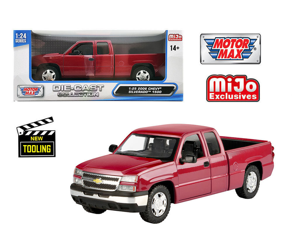 Motormax 1:25 2006 Chevrolet Silverado 1500 – Rojo – Mijo Exclusives