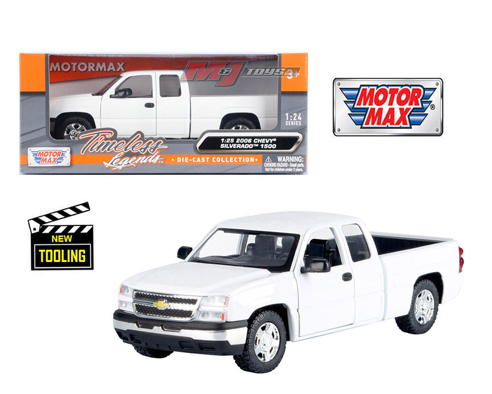 Motormax 1:25 2006 Chevrolet Silverado 1500 – Blanco