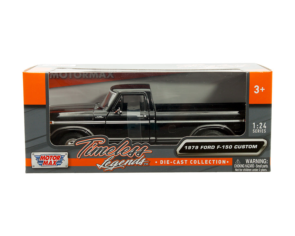 Motormax 1:24 1979 Ford F-150 Custom – negro – Timeless Legends