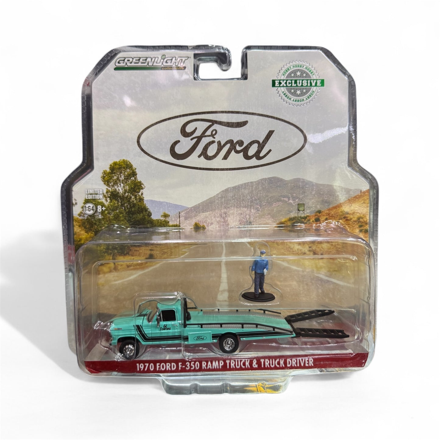 Greenlight 1970 Ford F-350 grúa con conductor