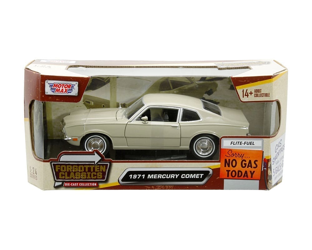 Motormax 1:24 1971 Mercury Comet – Beige (73325AC-BEI) – Forgotten Classics