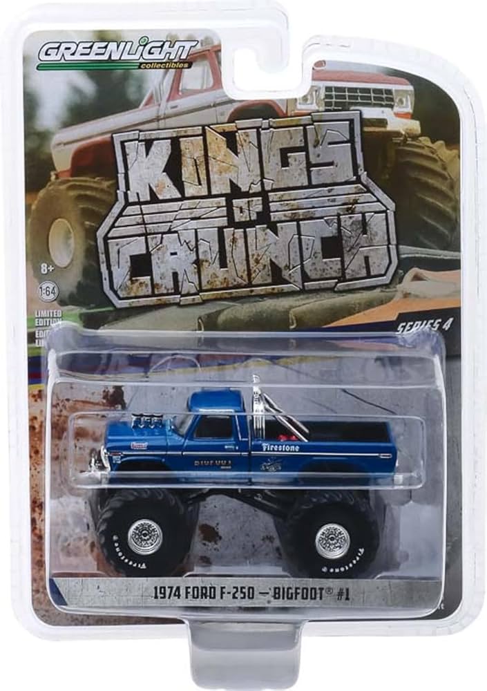 Greenlight 1:64 - Kings of Crunch Serie 4 - Bigfoot #5-1996 Ford F-250 Monster Truck - (Azul)