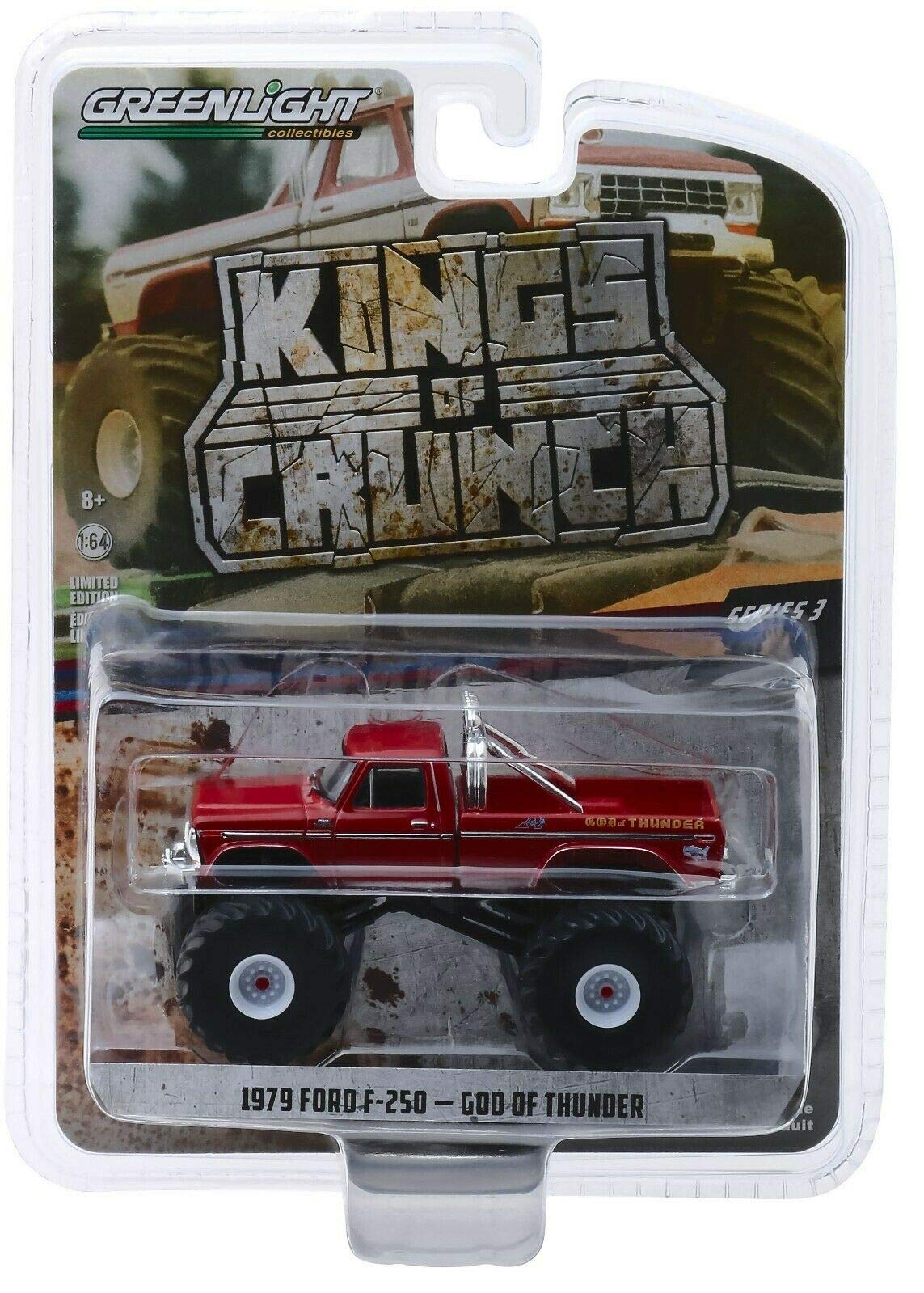 Greenlight 1:64 - Kings of Crunch Series 3 God of Thunder 1979 Ford F-250 Monster Truck