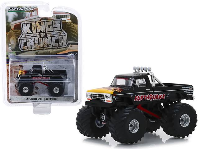 Greenlight 1:64 - Kings of crunch camión monstruo "Earthquake" Ford F-250 de 1975 - (Negro)