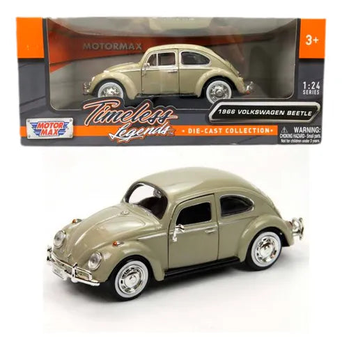 Motormax 1:24 - 1966 VolksWagen Beetle - Times Legends - (Beige)