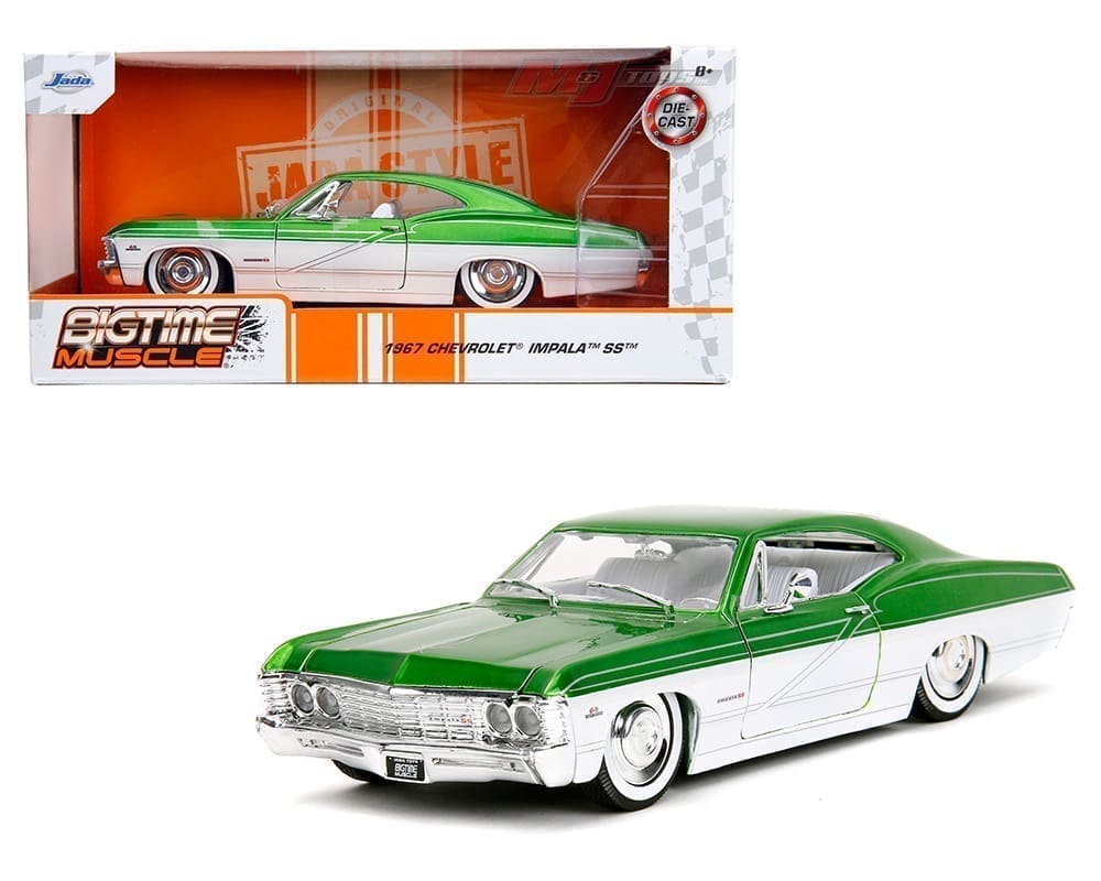 Jada 1:24 - 1967 Chevrolet Impala SS – Bigtime Muscle - (Verde con blanco)