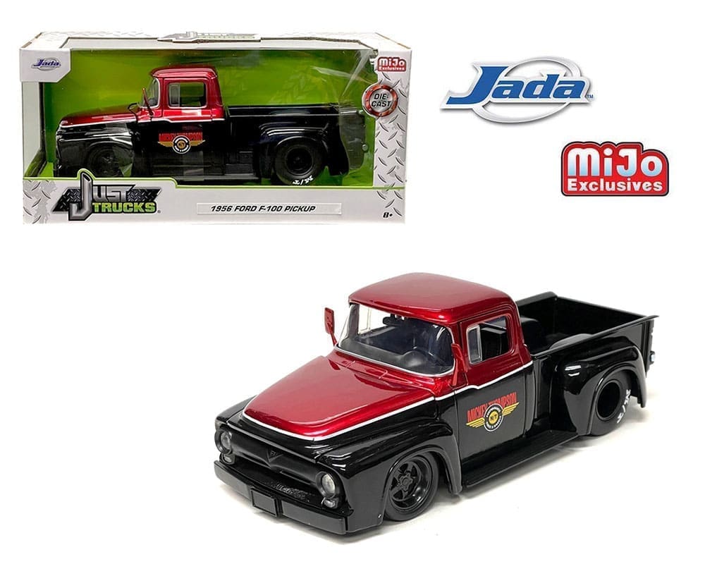 Jada 1:24 - 1956 Ford F-100 Pro Stock Mickey Thompson – (Negro con rojo)
