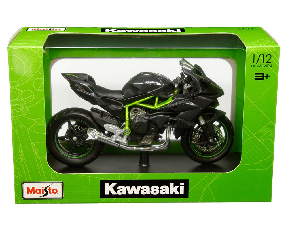 Maisto 1:12 - Kawasaki Ninja H2 R w/stand – Motocicletas - (Negro)