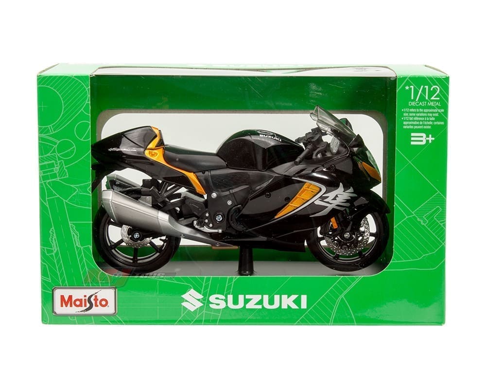 Maisto 1:12 2022 Suzuki Hayabusa – Motocicletas - (Negro/Dorado)