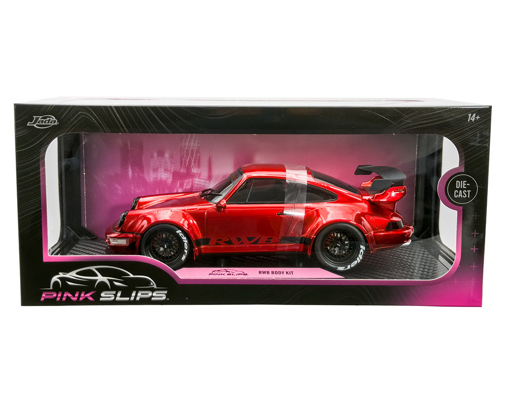 Jada 1:18 - Porsche RWB Body Kit - Rojo Metálico - Slips Rosas