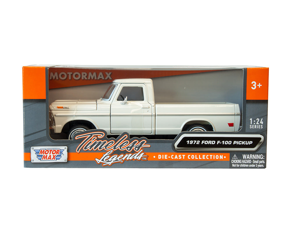 Motormax 1:24 1972 Ford F-100 – Timeless Legends (Blanco)