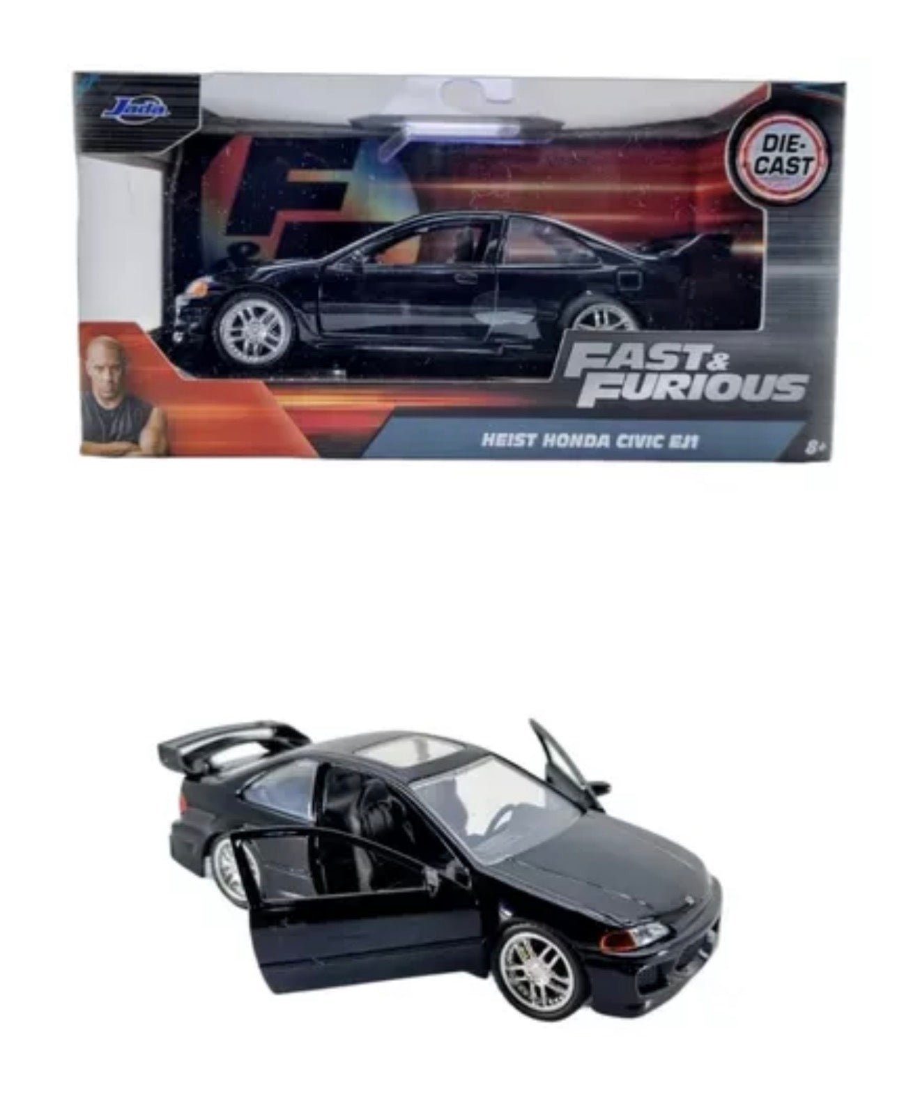 Jada 1:32 - Honda Civic - Rápidos y furiosos - (Negro)