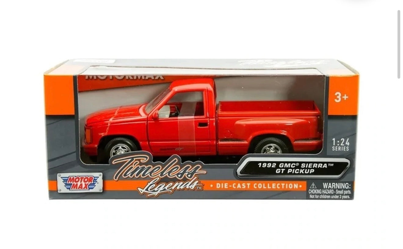 Motormax 1992 GMC Sierra GT Pick up Rojo 1:24