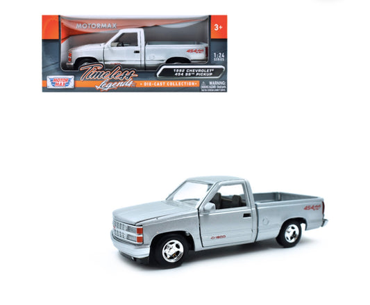 Motormax 1992 Chevrolet 454 SS Pick up Plata 1:24