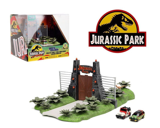 Jada Nano Scene Jurassic Park Diorama con 2 vehículos - Hollywood Rides
