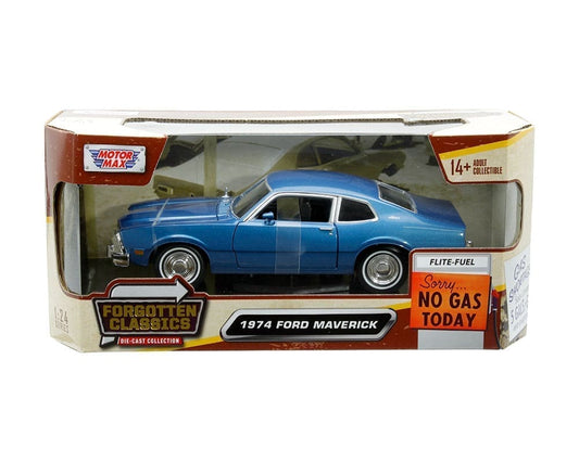 Motormax 1:24 1974 Ford Maverick - Azul - Forgotten Classics