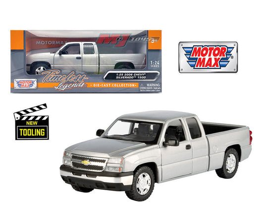 Motormax 1:25 2006 Chevrolet Silverado 1500 - Gris