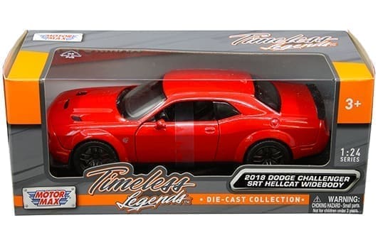 Motormax 1:24 - 2018 Dodge Challenger SRT Hellcat – Timeless Legends (Rojo)