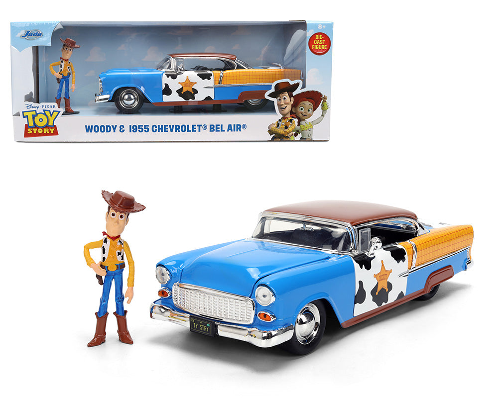 Jada 1:24 Toy Story Woody y 1955 Chevrolet Bel Air – Disney Pixar Hollywood Rides