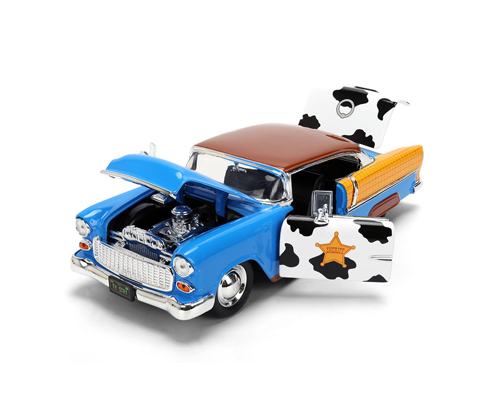 Jada 1:24 Toy Story Woody y 1955 Chevrolet Bel Air – Disney Pixar Hollywood Rides
