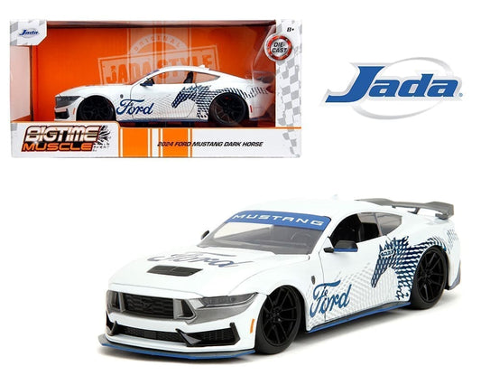 Jada 1:24 2024 Ford Mustang Dark Horse – Blanco – Bigtime Muscle