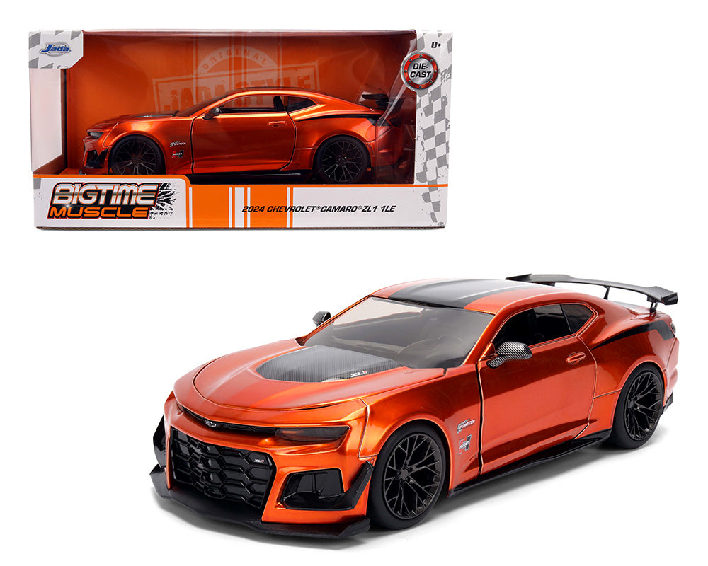 Jada 1:24 2024 Chevrolet Camaro ZL1 1LE – Naranja con accesorios fibra de carbon – Bigtime Muscle