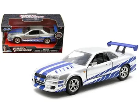 Jada 1:32 Brian’s 2002 Nissan Skyline GT-R R34 (plata) – Fast & Furious