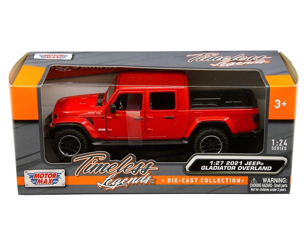 Motormax 1:27 2021 Jeep Gladiator Overland Hard Top – (Rojo)