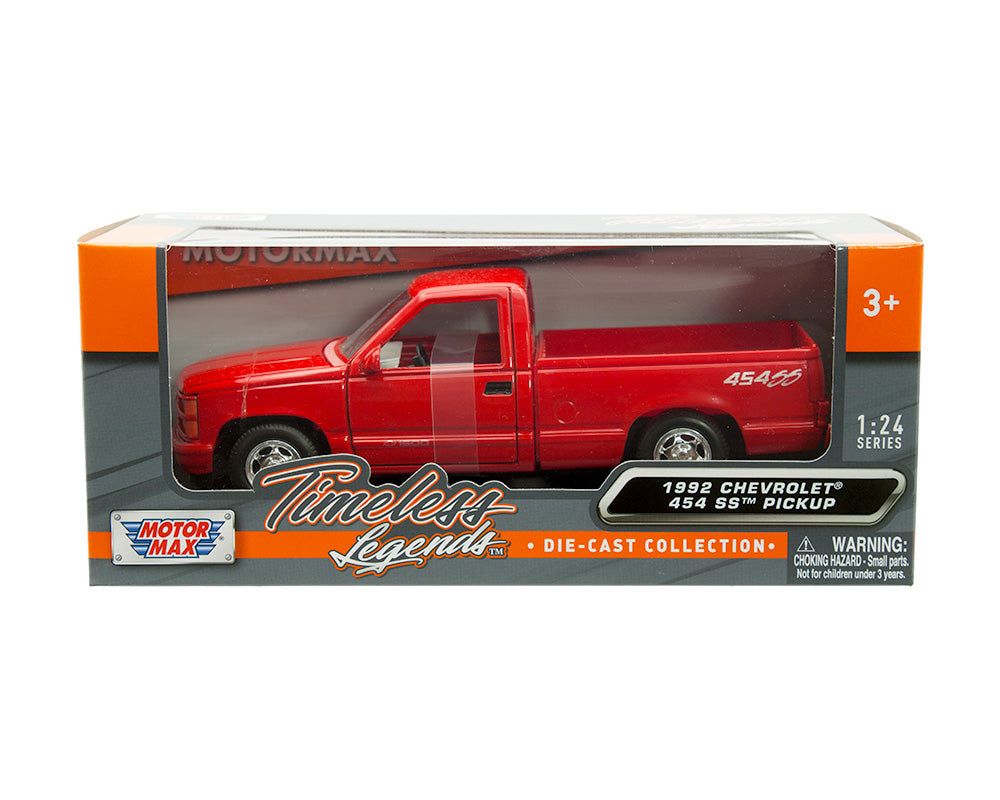 Motormax 1:24 - 1992 Chevrolet 454 SS Pickup - Timeless Legend - (Rojo)