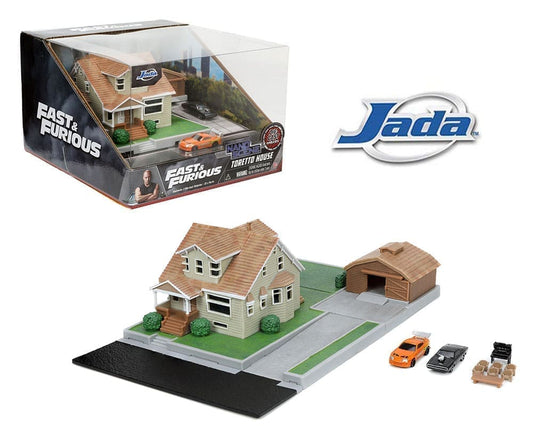 Jada Diorama Nano Scene Casa de Dom Toretto’s - Rápidos y Furiosos - Dodge Charger & Toyota Supra – Hollywood Ride