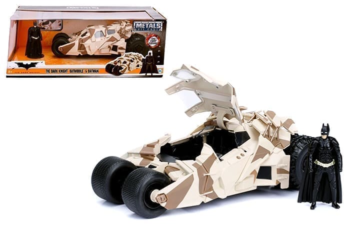 Jada 1:24 - The Dark Knight Batmobile (Camouflage Version) y Figura de Batman – Hollywood Rides