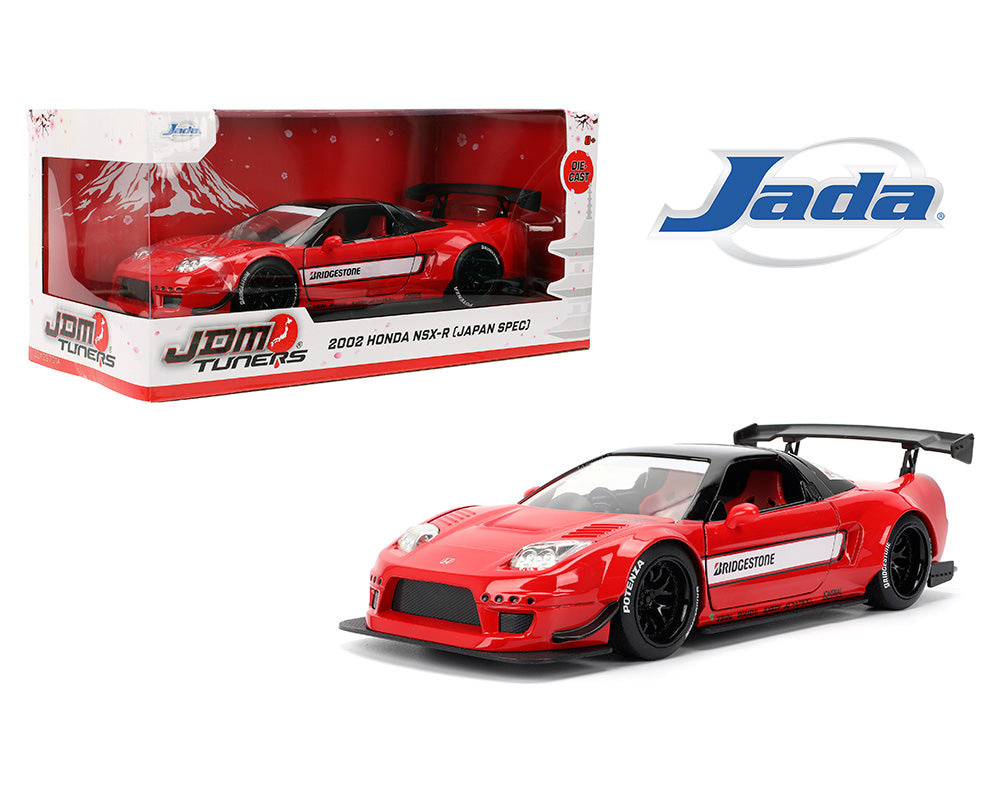 Honda NSX-R 2002 (escala 1:24, especificaciones japonesas) Bridgestone, rojo con techo negro – JDM Tuners